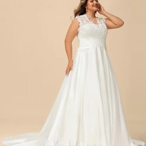 Satin and Lace Wedding Dress